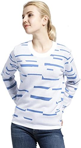 Crew Neck Fashionable Casual Pullover Sweater Blue Pullover knit sweater