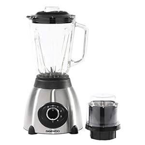 Daewoo-Stainless-Steel-Smoothie-Shake-Jug-Blender-15L-Glass-Jug-2-Speed-Settings-Pulse-Non-Slip-Feet-Grinder-Fitting-Included-Rust-Proof-Blades-Removable-Filling-Cap-500W-Power-Glass Daewoo Stainless Steel Smoothie & Shake Jug Blender | 1.5L Glass Jug | 2 Speed Settings & Pulse | Non-Slip Feet…