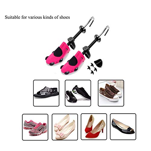 Pair of Professional 2-Way Shoe Stretcher, HuKimGee Adjustable Length and Width Shoe Shaper Upgrade Tough Plastic Shoe Trees Metal Unisex Durable Shoes Stretcher for Women (USA Size (US5.5-10)) - Thumbnail 5