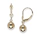 14k Yellow Gold Large Ball Drop Leverback Earrings 27x8mm-Ball Earring for Women