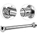 Hestya Stainless Steel Closet Pole Sockets Rod Socket Flange Set Rob Support Flange Holder, Easy Installation or Removal (U-O Shape)