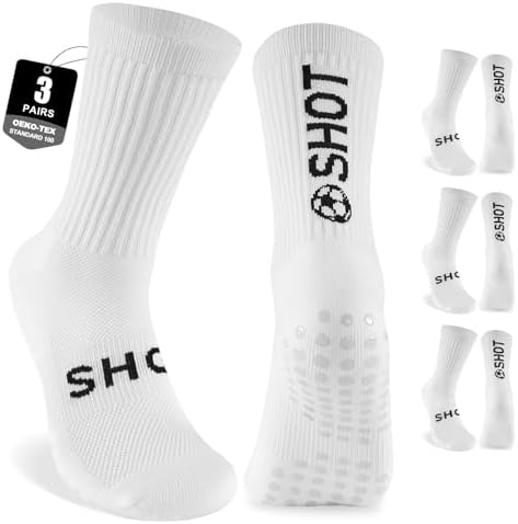 inaWarm Football Grip Socks for Men Women & Kids 3 Pairs, Breathable Cushioned Rugby Basketball School Football Socks with Non Slip Grip Tech, Arch Compression for Multi-Sport Training Boys Adults
