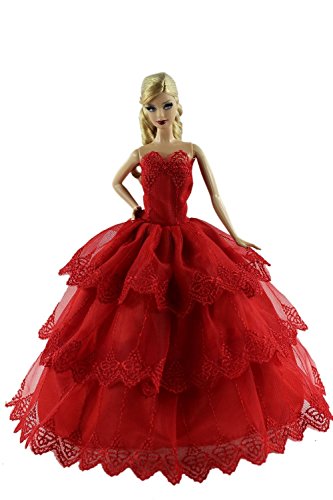 ZITA ELEMENT Lot 6 PCS Fashion Handmade Clothes Dress for Barbie Doll XMAS GIFT