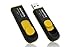 ADATA UV128 32GB USB 3.0 Retractable Capless Flash Drive, Yellow (AUV128-32G-RBY)