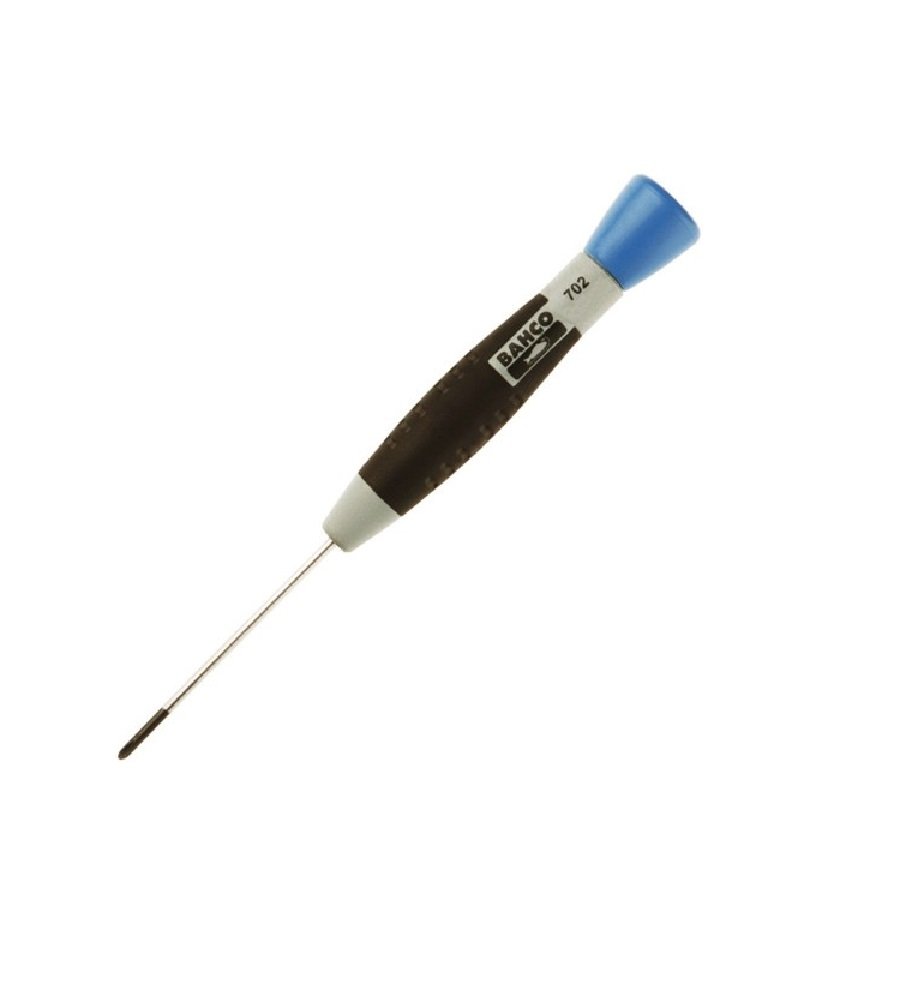Bahco 702-1-75 Precision Pozidriv Screwdriver, Multi-Colour, PZ-1 162 mm