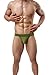 YuKaiChen Men's Briefs Seamless Underwear Low Rise Bikini Bulge Enhancing Army Green Large
