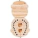 Yonger Baby Tooth Box, Wooden Teeth Save Box Souvenir Box, Milk Teeth Organizer Holder Teeth Wood Case Storage ,1pc (English, Boy)