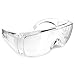 RUGGED BLUE Visitor Clear Safety Glasses for Men/Women | ANSI Certified Eye Protection Glasses and Protective Eyewear | Anti-Scratch Coating and Wrap Around One-Piece Design Work Glasses - 12 Pack