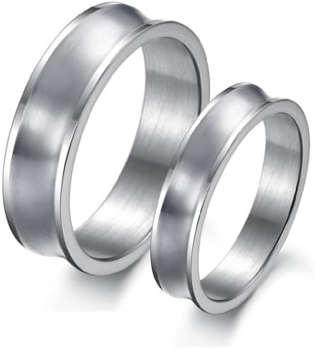 3Aries Silver Titanium Stainless Steel Simple Design Men Wedding Band Couple Ring Size 10