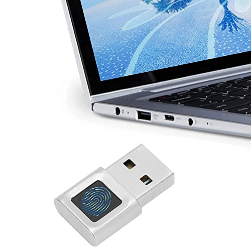 VBESTLIFE USB Fingerprint Reader, Portable Security Key Biometric Fingerprint Scanner for 10 11 32/64 Bits, 360 Degrees Touch Fast Matching