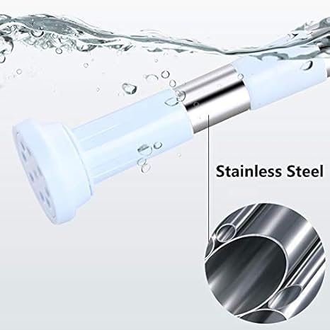 Homranger No Drilling Telescopic Curtain Rod No Slip Adjustable