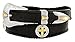 Gold Christian Cross Conchos Western Leather Scalloped Belt