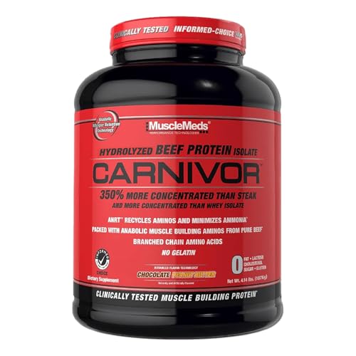 MuscleMeds CARNIVOR Beef Protein Isolate Powder, Muscle Building, Recovery, Lac…