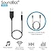 SoundBot SB343 3.5mm AUX Bluetooth Receiver Adapter Dongle,Universal Compatibility to Stream Music from Any Bluetooth Wireless Enabled Players to Home/Car Audio Speaker System w/ 3.5mm Audio-in Port