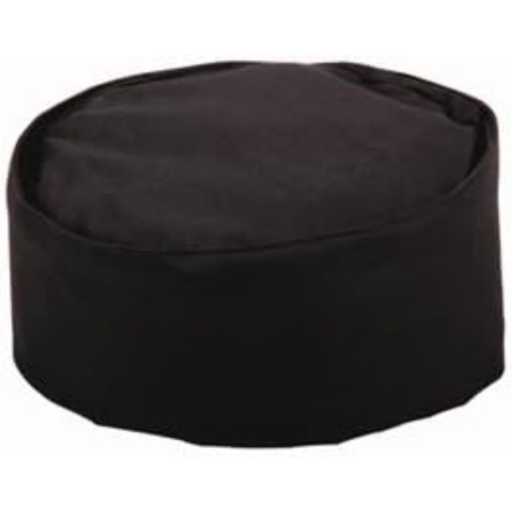 Whites Chefs Clothing A206-XL Chefs Skull Cap, Black, X-Large