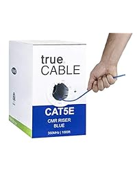 4 pares de cables de cobre sólido de 350 MHz, ETL, sin blindaje (UTP), Ethernet a granel, trueCABLE