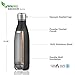 White Insulated Stainless-Steel Water Bottle, Personalized Water Bottle (32 Ounces)