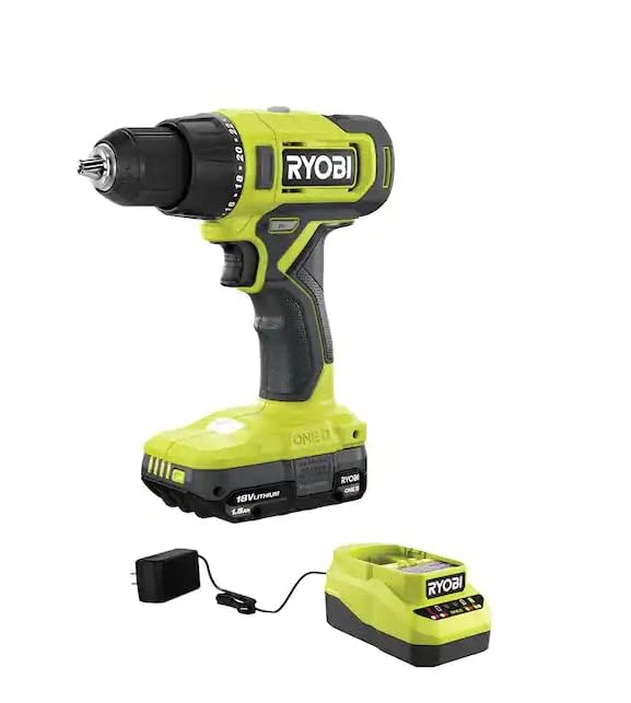 RYOBI ONE+ 18V Cordless 1/2 in. Drill/Driver Kit with (1) 1.5 Ah Battery and Charger