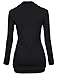 Timeson Womens Casual Comfy Loose Fit Tunic Top with Pockets Large Black