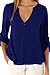Chase Secret Womens Casual Hi low Solid Long Sleeve Blouse Top Shirts M Blue