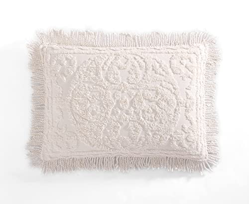 Beatrice Home Fashions Medallion Chenille Bedspread, King Sham, Blush