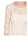 CA Fashion Women's 3/4 Sleeve Twinset 2 PCs Lace Asymmetrical Hem Dress
