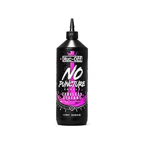 Muc-Off 822 No Puncture Hassle Tubeless Sealant, 1 Litre – Advanced Bicycle Tyre Sealant With UV Tracer Dye That Seals…