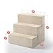 ZINUS Foam 18 Inch 3-Step Step Pet Stairs, Pet Ramp for Cats and Dogs, Medium, Beige