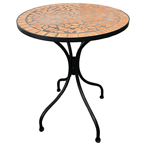 Mosaik Sitzgarnitur Sitzgruppe Gartentisch Stühle Gartengarnitur Gartenmöbel Bistrotisch Set 5-teilig – Bild 4