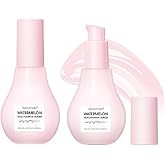 2 Pcs Watermelon Niacinamide Moisturize Serum, Hydrating Lightweight Glow Face Priming Liquid Highlighter