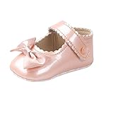 Weixinbuy Baby Girls PU Leather Princess Mary Jane Shoes Soft Sole Bowknot Shoes