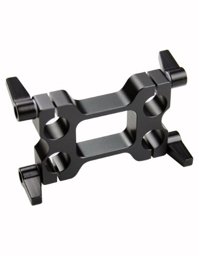 Pro 4 Holes Rod Offset Raiser Clamp for 15mm DSLR Rig Rail Shoulder Support Pad
