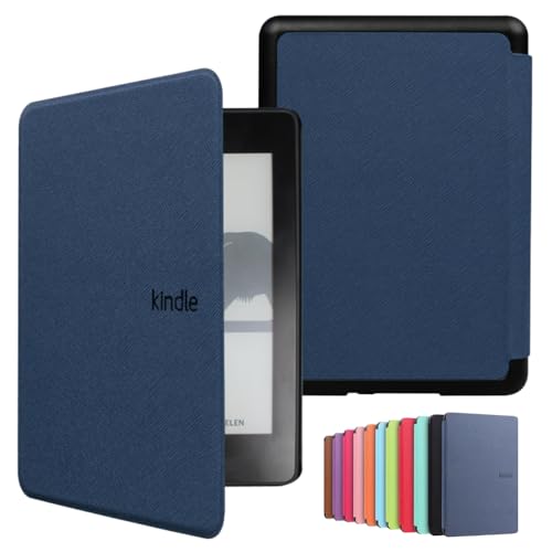 Capa Para Kindle 11ª Geração 2024 e 2022 (C2V2L3 e RS23CV) 6 Polegadas Sistema de Hibernação - Fechamento Magnético (Azul Marinho)