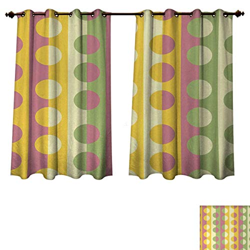 Anzhouqux Abstract Blackout Curtains Panels For Bedroom Retro