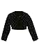Faux Fur Long Sleeve Bolero Jacket Shrug Pink White Ivory Black Infant to Girls