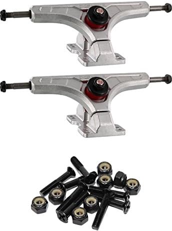 Arsenal Trucks Cast 44 Degree 165mm Skateboard Reverse Kingpin Trucks with 1" Black Mounting Hardware