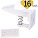 Baby Proofing Safety Cabinet Locks - Vkania 16 Pack Kids Drawer Latches with Strong Adhesive - No Tools|No Drilling |No Magnetic-Optional Screws