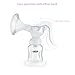 Manual Breast Pump, Dr.meter BPA Free Food Grade Milk Pump Suction with 180 Degree Rotated Handle for Storing and Feeding (BPA Free Manual Breast Pump)