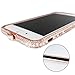 Luxury Diamond Crystal Rhinestone Bling Metal Frame Bumper Case Cover for Iphone 6 (4.7-inch) (Rose Gold)