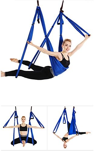Aerial Yoga Hammock Kit Indoor Reverse Inversion,Body Fly Yoga Swing Fitness Hammock Outdoor Parachute Cloth Anti-Gravity Yoga Training Tool Sling Hammock By yoyoball8