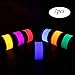 PROLOSO Pack of 7 LED Light Up Band Slap Bracelets Night Safety Wrist Band for Running Man Riding Walking Concert Party Camping Outdoor Sports with 8 Extra Button Battery