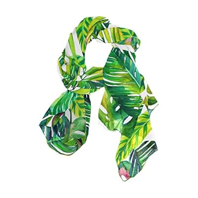 XMCL Tropical Palm Leaves Scarf Scarves Soft Lightweight Long Sheer Wrap Shawl for Women XMCL Tropical Palm Leaves Scarf Scarves Soft Lightweight Long Sheer Wrap Shawl for Women