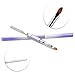 Vrenmol Poly Gel Nail Brush Dual-ended Slice Shape Tool with 100pcs Clear Dual Nail System Form Fake Nail Tips for UV Gel Nail Polish 10 Size