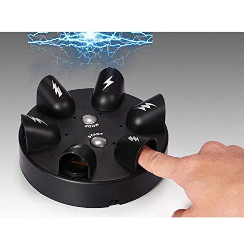 Ireav Electric Lucky Finger Roulette Shocking Game Reloaded Shock Table Game Funny Punishment Props Finger Lie Detector Bar Party Drinking Game Prank Tricky Toy(6 Finger)