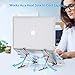 Nulaxy Laptop Stand, Portable Computer Laptop Holder, Aluminum Laptop Riser with 6 Levels Height Adjustment, Fully Collapsible, Supports up to 44lbs, Fits up to 17.3 Laptop – Silverthumb 4