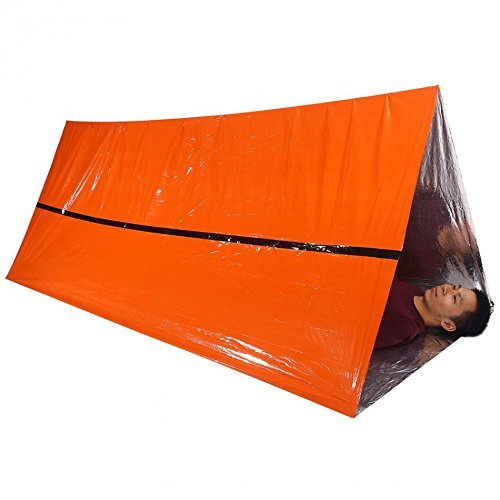 Easyinsmile Life Tent Emergency Survival Shelter 2 Person Emergency Tent - Use As Survival Tent, Emergency Shelter, Tube Tent, Survival Tarp Outdoor Life Bivy Emergency Sleeping Bag (Orange)