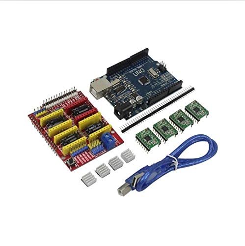 3D Printer - CNC Shield V3.0 + UNO R3 + 4pcs A4988 Driver Motor Module/GRBL for Arduino 3D Printer TE623