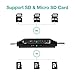 geekgo SD/Micro SD Card Reader Compatible with iPhone iPad/Android Phone/Apple MacBook/Computer, Memory Card Adapter with Micro USB, USB C, USB 4 Interfaces, Picture and Video Viewer for Camera