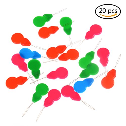 20 Pieces Plastic Gourd Shape Needle Threaders Stitch Insertion Hand Machine Sewing Tool DIY Helper Assorted Colors By DINGJIN