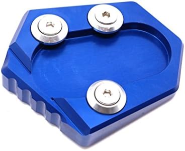 Motorcycle CNC Kickstand Side Stand Extension Plate Pad for Yamaha MT09 MT-09 FZ09 2014 2015 (Blue)